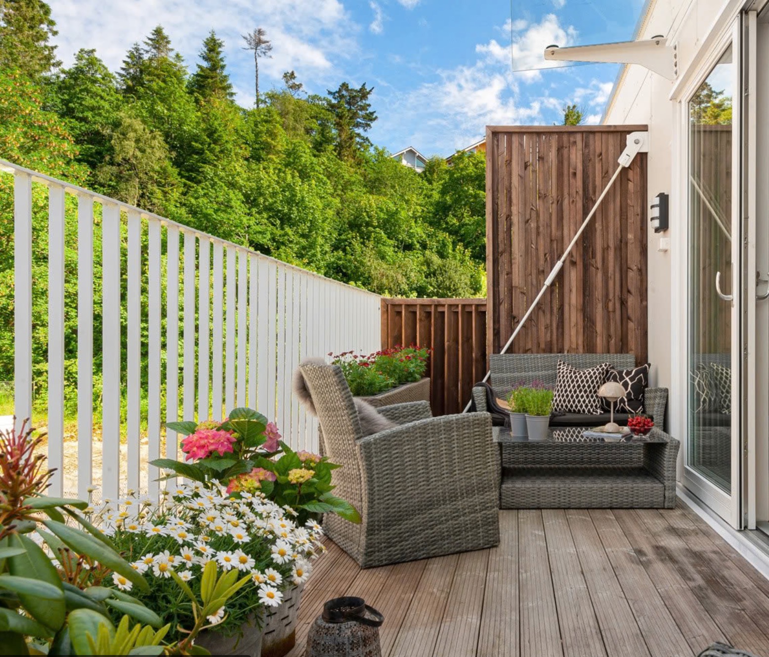 En uteplass hvor det er lett å finne roen.